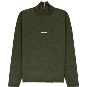 Amundsen Sports Boiled Half Zip Merinotrui (Heren |olijfgroen)