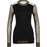 Aclima Womens Woolnet Hybrid Crewneck Merino-ondergoed (Dames |zwart)