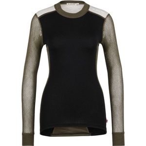 Aclima Womens Woolnet Hybrid Crewneck Merino-ondergoed (Dames |zwart)