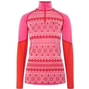 Kari Traa Womens Malia Half Zip Merino-ondergoed (Dames |roze)