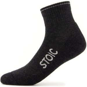 Stoic Wool Silk Hiking Quarter Socks Merinosokken (zwart)