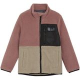 Colorkids - Fleecejas Colorblock - Bruin - Kinderjack