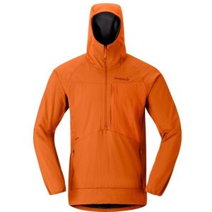 Norrona More Octa Zip Hood Fleecevest (Heren |oranje)