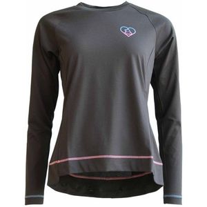 Zimtstern Womens Pureflowz Eco Shirt L/S Fietsshirt (Dames |grijs/zwart)