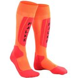 FALKE - Soie Fil Fonctionnel - Chaussettes de Ski - Orange Flash 8034 Trend - 1 Paar