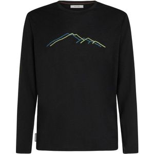 Icebreaker Merino 150 Tech Lite L/S Tee Rainer Ridge Merinoshirt (Heren |zwart)