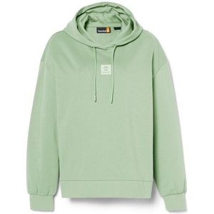 Timberland Womens Stack Logo Loop Back Hoodie Hoodie (Dames |groen)