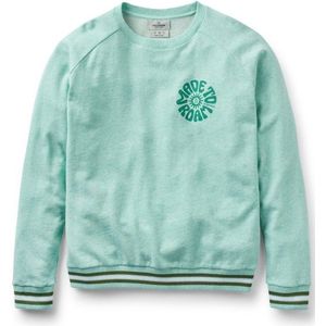Passenger Womens Fade Organic Cotton Sweatshirt Longsleeve (Dames |groen/turkoois)