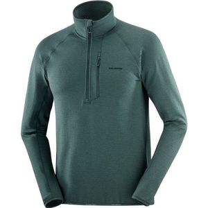 Salomon Essential Lightwarm Half Zip Fleecetrui (Heren |blauw)