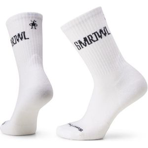 Smartwool Athletic Logo Crew Multifunctionele sokken (wit/grijs)
