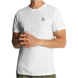 DEDICATED T-Shirt Stockholm Dots Rider (Heren |wit)