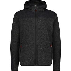 CMP Jacket Fix Hood Buttoned Wooltech Wollen vest (Heren |zwart)