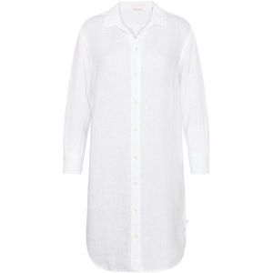 KnowledgeCotton Apparel Womens Classic Linen Dress Jurk (Dames |wit)