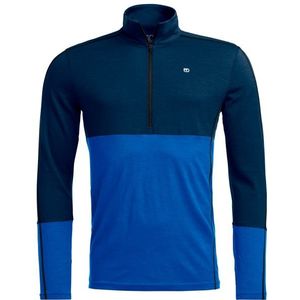 Ortovox - 185 RockNWool Zip Neck - Merino-ondergoed - Blauw