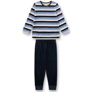 SANETTA - Pyjamaset - Blauw - Jongens - Lange Mouwen - Gestreepte Top