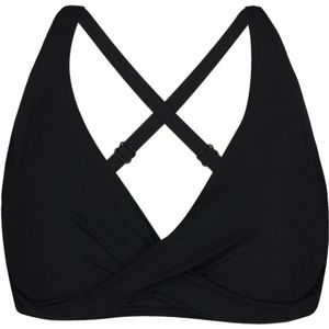 Barts Womens Solid Cross Halter Full Bikinitop (Dames |zwart)