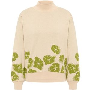 Tranquillo Womens Gemütlicher Strickpullover Trui (Dames |beige)