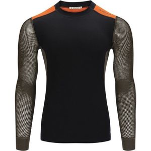 Aclima - WoolNet Hybrid Crewneck - Merino-ondergoed - Zwart