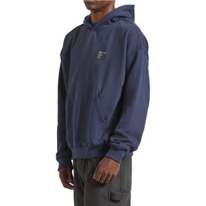 Brixton Embroidered Heavy Weight Hood Hoodie (Heren |blauw)