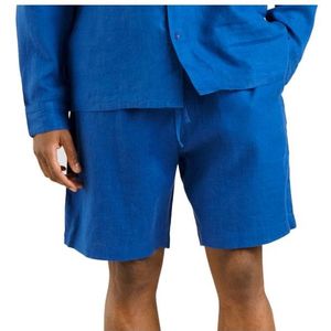 DEDICATED Shorts Vejle Linen Short (Heren |blauw)