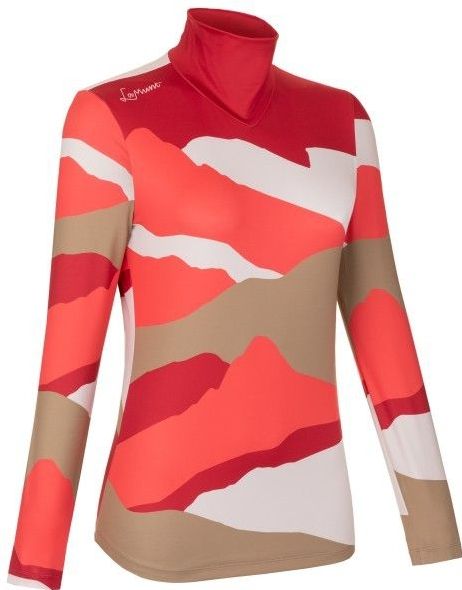 LaMunt - Ivana Tech Arty L/S Tee - Sportshirt - Rood