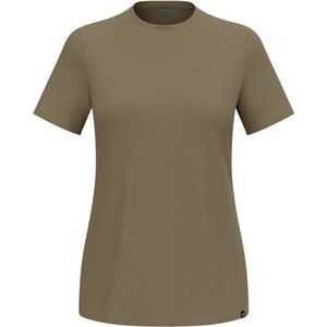 Odlo Womens Merino 160 Plain T-Shirt Crew Neck S/S Merinoshirt (Dames |olijfgroen)