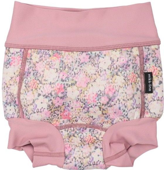 Mikk-Line - Baby Swim Pant Frill Recycled AOP - Zwembroek - Roze
