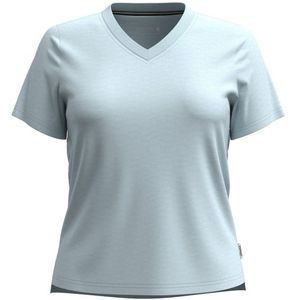 Smartwool Womens Perfect V-Neck Tee Merinoshirt (Dames |grijs)