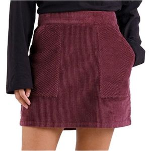 DEDICATED Womens Skirt Majorna Corduroy Rok (Dames |rood)