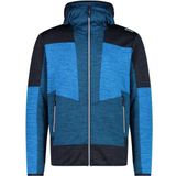CMP Jacket Fix Hood Melange Grid Tech Fleecevest (Heren |blauw)
