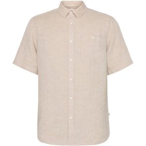 KnowledgeCotton Apparel Regular Linen S/S Shirt Overhemd (Heren |beige)