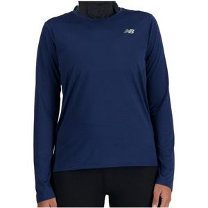 New Balance Womens Sport Essentials L/S Hardloopshirt (Dames |blauw)