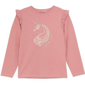 Minymo Kids Frilled T-Shirt L/S Longsleeve (Kinderen |roze)