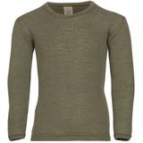 Engel - Kinder Unterhemd - Olijfgroen - Merinoondergoed - 70% Wol, 30% Zijde