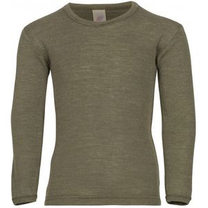 Engel - Kinder Unterhemd - Olijfgroen - Merinoondergoed - 70% Wol, 30% Zijde
