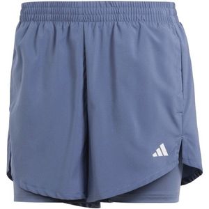 adidas Womens Min 2in1 Shorts Hardloopshort (Dames |blauw)