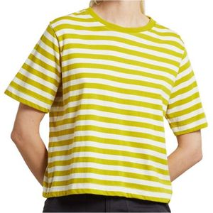 DEDICATED Womens T-Shirt Vadstena Stripes T-shirt (Dames |geel)