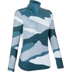 LaMunt Womens Ivana Tech Arty L/S Tee Sportshirt (Dames |grijs/blauw)