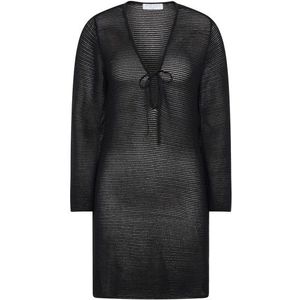 Seafolly Womens Beach Edit Mesh Knit Cover Up Jurk (Dames |zwart)