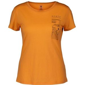 Scott Womens Defined Merino Graphic S/S Merinoshirt (Dames |oranje)