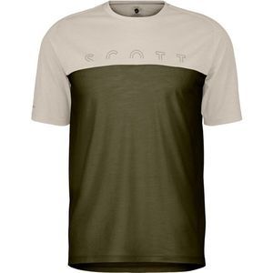 Scott Defined Merino S/S Merinoshirt (Heren |wit/groen)