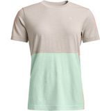 Ortovox Womens 185 RockNWool Short Sleeve Merino-ondergoed (Dames |groen/grijs)