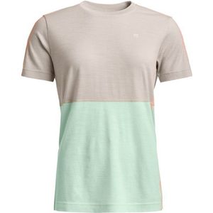 Ortovox Womens 185 RockNWool Short Sleeve Merino-ondergoed (Dames |groen/grijs)