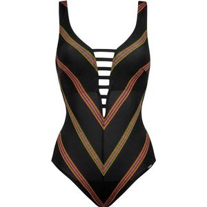 Lidea Womens New Mexico Swimsuit V-Style Badpak (Dames |zwart)