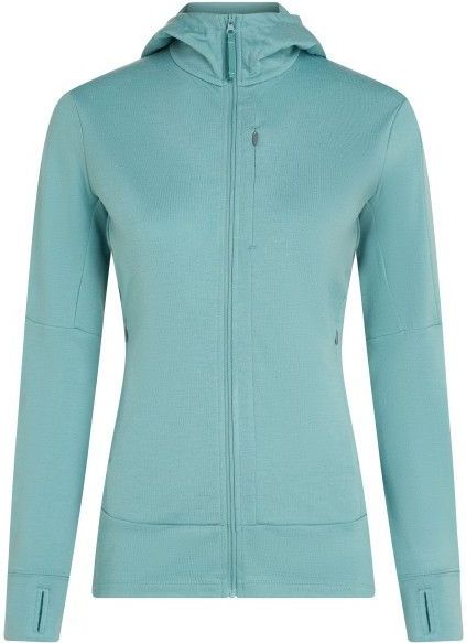 Icebreaker - W Merino 260 Quantum LS Zip Hoodie - Dames Fleece - Groen