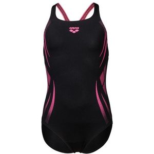 Arena Zwempak - Poseidonia - Zwart/Roze - Arena - 10-11 jaar (140-146) - Badmode
