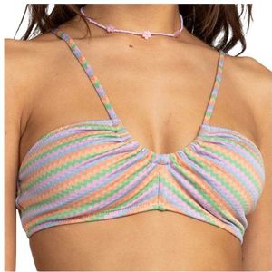 Roxy Womens Wavy Stripe Fashion Bralette Bikinitop (Dames |oranje)