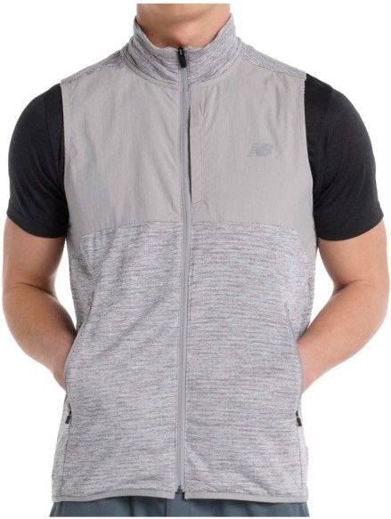 New Balance - Heat Grid Vest - Hardloopbodywarmer - Grijs