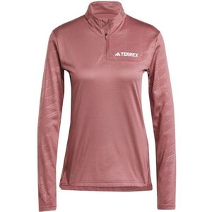 adidas Terrex Womens Terrex Multi Half Zip Longsleeve Tee Longsleeve (Dames |roze)