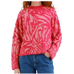 DEDICATED Womens Sweater Limhamn Animal Trui (Dames |rood)